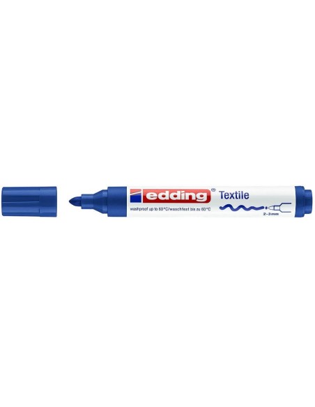 ROTULADOR EDDING 4500 MARCADOR TEXTIL AZUL  4500-003 (10)