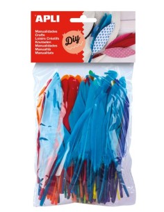 BLISTER DE PLUMAS COLORES SURTIDOS 100 UDS. APLI 13060