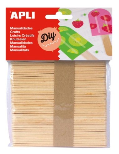 PALOS POLO MADERA NATURAL 114X10MM 50UDS. APLI 13063