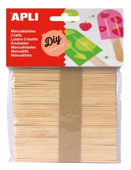 PALOS POLO MADERA NATURAL 114X10MM 50UDS. APLI 13063