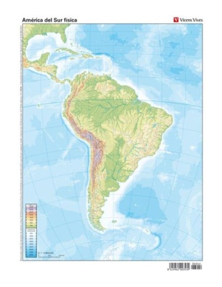 MAPA FISICO DE AMERICA CENTRAL Y DEL SUR (50)
