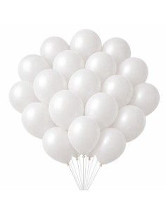 GLOBOS DE COLOR PASTEL  BLANCOS BOLSA DE 20 UDS. CSUR 58722 2