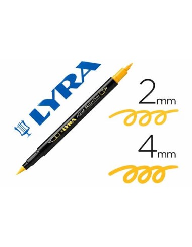 ROTULADOR PINCEL LYRA AQUA BRUS DUO AMARILLO CADMIO FILA 652005 (10)