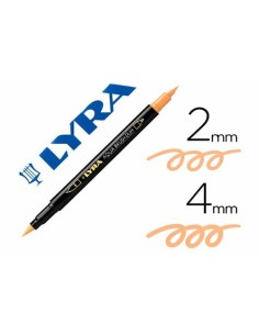 ROTULADOR PINCEL LYRA AQUA BRUS DUO NARANJA PALIDO FILA 6520010 (10) 2
