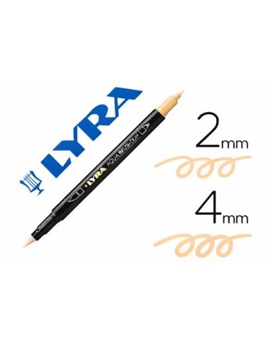 ROTULADOR PINCEL LYRA AQUA BRUS DUO CARNE CLARO FILA 6520032 (10)