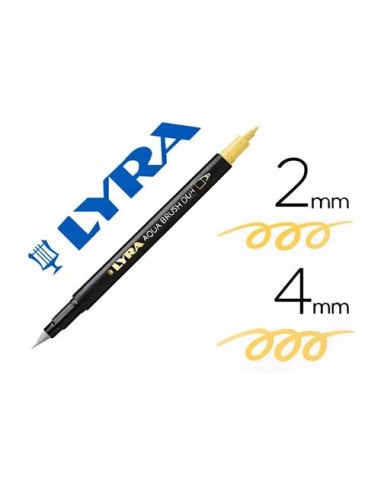 ROTULADOR PINCEL LYRA AQUA BRUS DUO AMARILLO DE NAPOLES  FILA 6520085 (10)