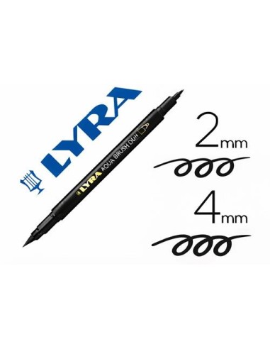 ROTULADOR PINCEL LYRA AQUA BRUS DUO NEGRO FILA 6520099 (10)