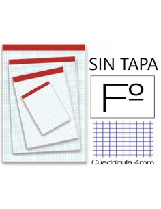 BLOCK DE NOTAS FOLIO SIN TAPA CUADRICULA PACSA-18136 (30)