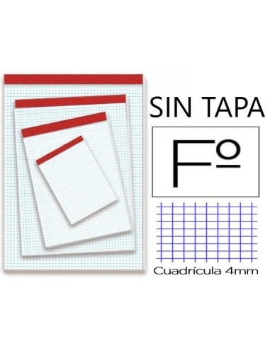 BLOCK DE NOTAS FOLIO SIN TAPA CUADRICULA PACSA-18136 (30)