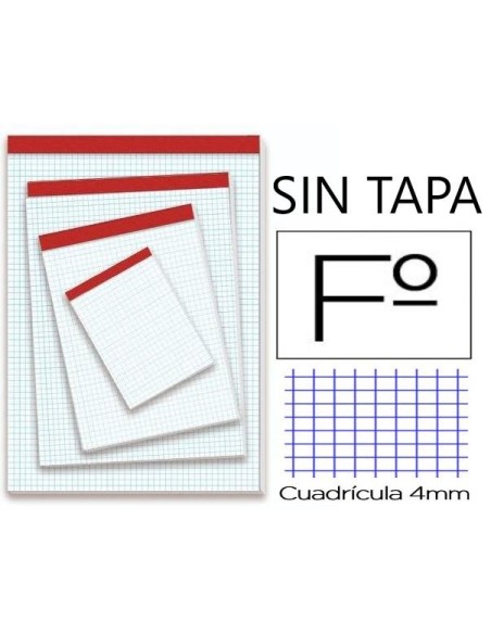 BLOCK DE NOTAS FOLIO SIN TAPA CUADRICULA PACSA-18136 (30)