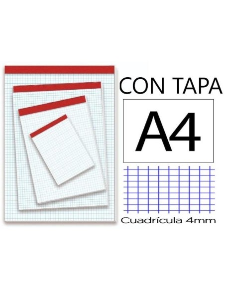 BLOCK DE NOTAS A4 CAMPUS  CON TAPA C/4 PACSA 18900 / MAKRO 001116