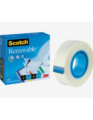 CINTA ADHESIVA SCOTCH MAGIC INVISIBLE REMOVIBLE  811 33X19 3M 70016072848