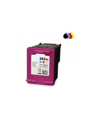 CARTUCHO HP COMPATIBLE 302XL COLOR F6U67AE