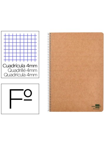 BLOCK ESPIRAL FOLIO RECICLADO CUADRICULA CSUR 91051