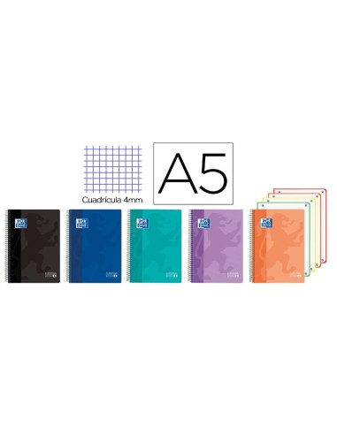 DESCA ( PEDIR HAM-400196863 )CUADERNO 4º OXFORD  ESPIRAL TAPA PLASTICA C/5 120h  HAMELIN 400027274