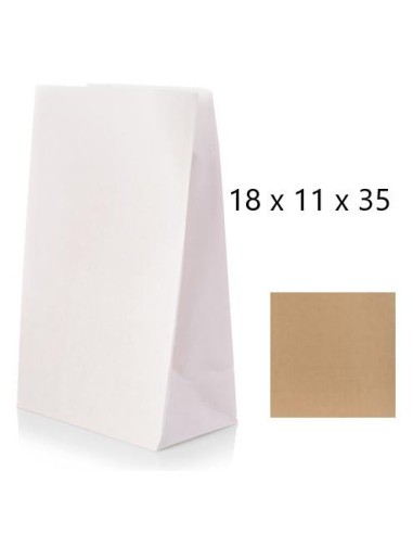 BOLSA KRAFT MARRON  18X11X35 IMCOVEL SK18113500140 POR UNIDAD (250)