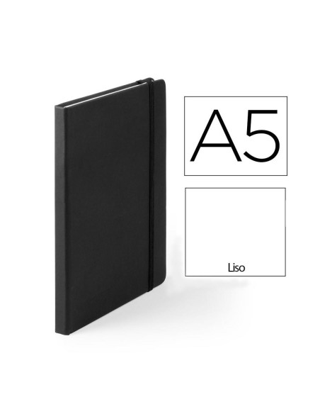 CUADERNO CIERRE GOMAS A5 LISO NEGRO CILUX 4060