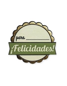 ETIQUETAS EN ROLLO FELICIDADES  250 UDS. MAKRO 028626