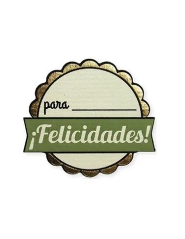 ETIQUETAS EN ROLLO FELICIDADES  250 UDS. MAKRO 028626