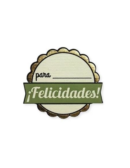 ETIQUETAS EN ROLLO FELICIDADES  250 UDS. MAKRO 028626