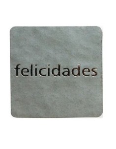 ETIQUETAS EN ROLLO FELICIDADES PLATA 500 UDS. MAKRO 028636