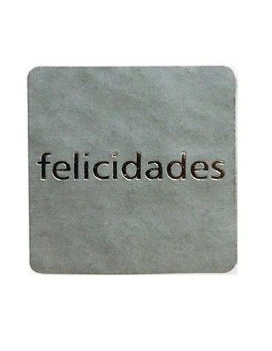 ETIQUETAS EN ROLLO FELICIDADES PLATA 500 UDS. MAKRO 028636