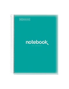 CUADERNO NOTEBOOK 5 EMOTIONS A4 120H  TAPA DE PP 90 GR TURQUESA 46073