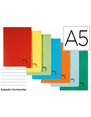 LIBRETA 4º GRAPADA GOFRADA 48H 70G RAYADO HORIZONTAL  PACSA-20071
