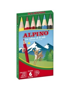 LAPICES ALPINO 6 COLORES CORTOS MASATS  AL000651