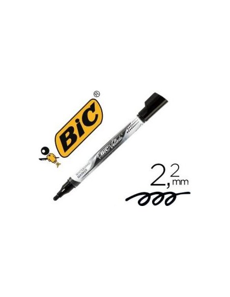 ROTULADOR VELLEDA TINTA LIQUIDA PIZARRA BLANCA POCKET PUNTA MEDIA 4.2 mm. NEGRO BIC 902088 (12)