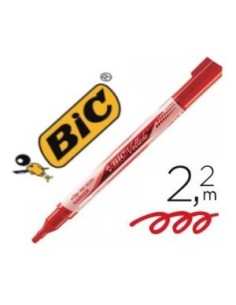 ROTULADOR VELLEDA TINTA LIQUIDA PIZARRA BLANCA POCKET PUNTA MEDIA 4.2 mm. ROJO BIC 902089 (12)