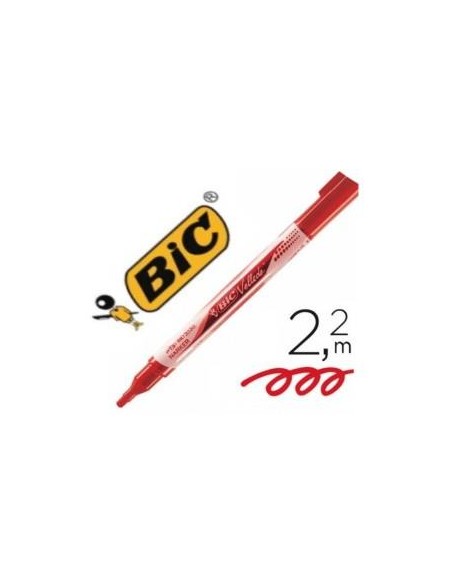 ROTULADOR VELLEDA TINTA LIQUIDA PIZARRA BLANCA POCKET PUNTA MEDIA 4.2 mm. ROJO BIC 902089 (12)