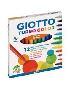 ROTULADORES PUNTA FIBRA TURBO COLOR GIOTTO 12u  FILA 416000 (10)