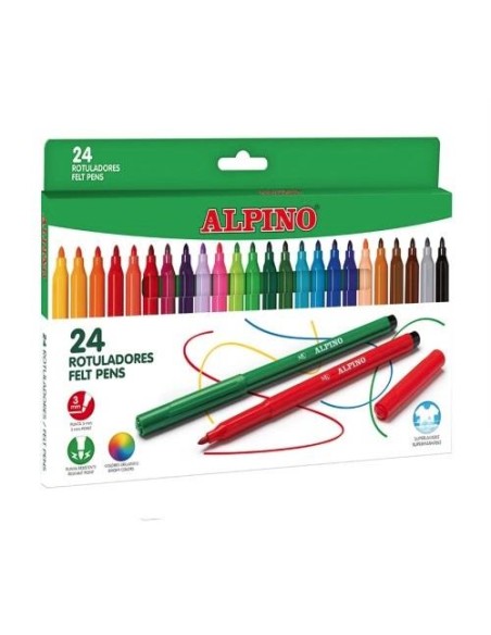 ROTULADORES ALPINO 24u  PUNTA FINA STANDARD MASATS AR001003