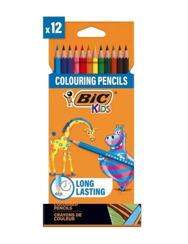 LAPICES BIC KIDS  EVOLUTION STRIPES  12 COLORES  BIC 9505222 (12)