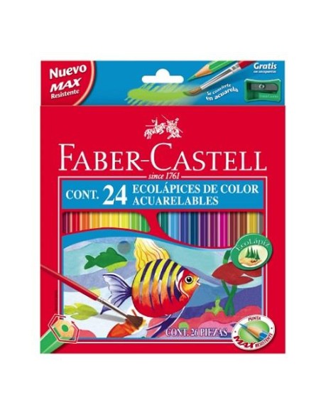 LAPICES ACUARELABLES FABER CAJA 24 120224 / 114425 (3)