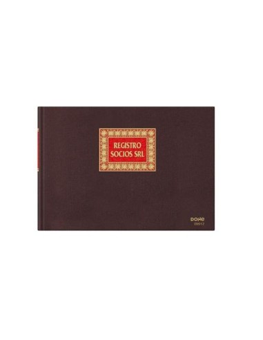LIBRO ENTELADO REGISTRO SOCIOS PARA S.R.L. FOLIO APAISADO MIQUELRIUS/DOHE 09912 PD