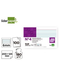 FICHAS CARTULINA RAYADO HORIZONTAL 125X200 Nº 4 CSUR-03523 LOAN F-4