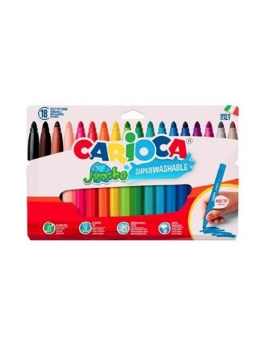 ROTULADORES CARIOCA JUMBO 18 COLORES  40566
