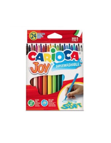 ROTULADORES CARIOCA JOY FINOS CAJA DE 24 COLORES 40615/40532