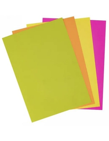 PAPEL A4 80GR 100H FLUOR SURTIDO FABRISA 15611