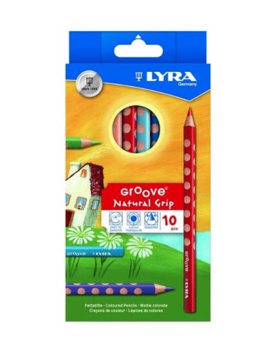 LAPICES COLORES ANCHOS LYRA GROOVE CAJA 10 FILA 3811100