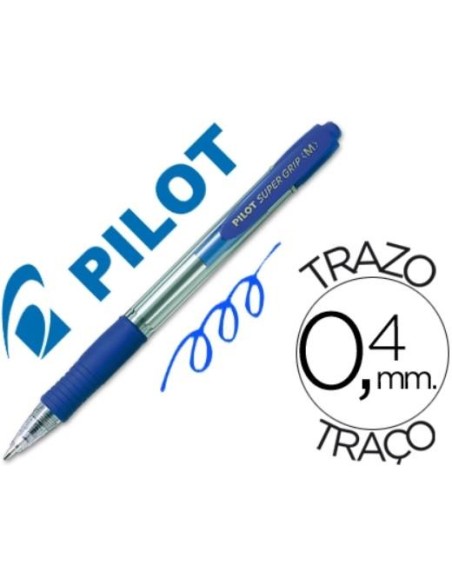 BOLIGRAFO SUPER GRIP PILOT  AZUL NSGA/  BP-GP-10R-M (12)