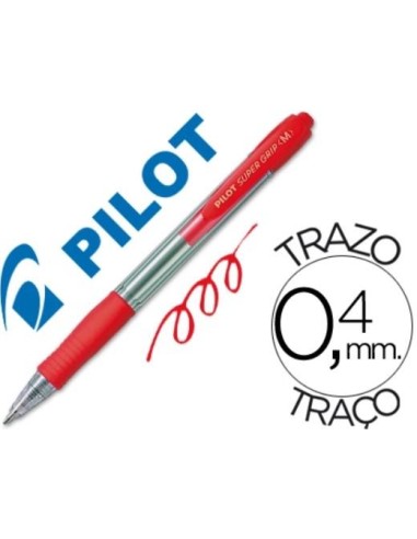 BOLIGRAFO SUPER GRIP PILOT  ROJO NSGR/ BP-GP-10R-M (12)