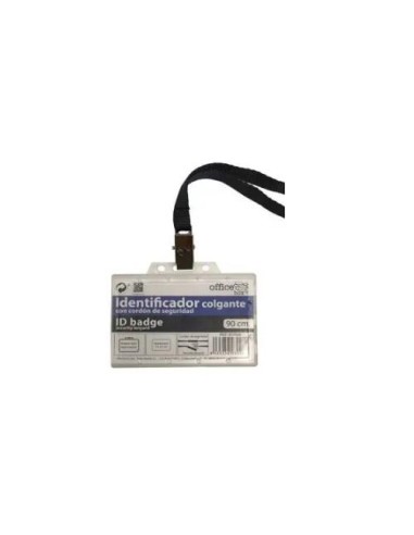 IDENTIFICADOR COLGANTE  CON CORDON DE SEGURIDAD NEGRO  HFP 93068