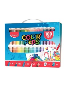 KIT DE DIBUJO 100 PIEZAS COLORPEPS MAPED 907003