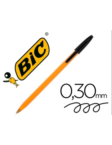 BOLIGRAFO BIC NARANJA CRISTAL NEGRO 872731 (50)