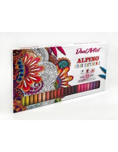 SET ALPINO ROTULADOR DOBLE PUNTA COLOR EXPERIENCE  DUAL ARTIST 72 PIEZAS MASAT AR000197