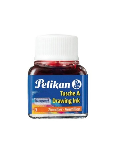 TINTA CHINA ROJA FRASCO CRISTAL 10 ML PELIKAN 201525