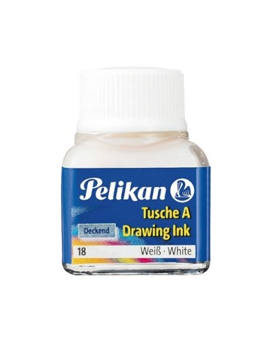 TINTA CHINA BLANCA FRASCO CRISTAL 10ML PELIKAN  201673 (10)